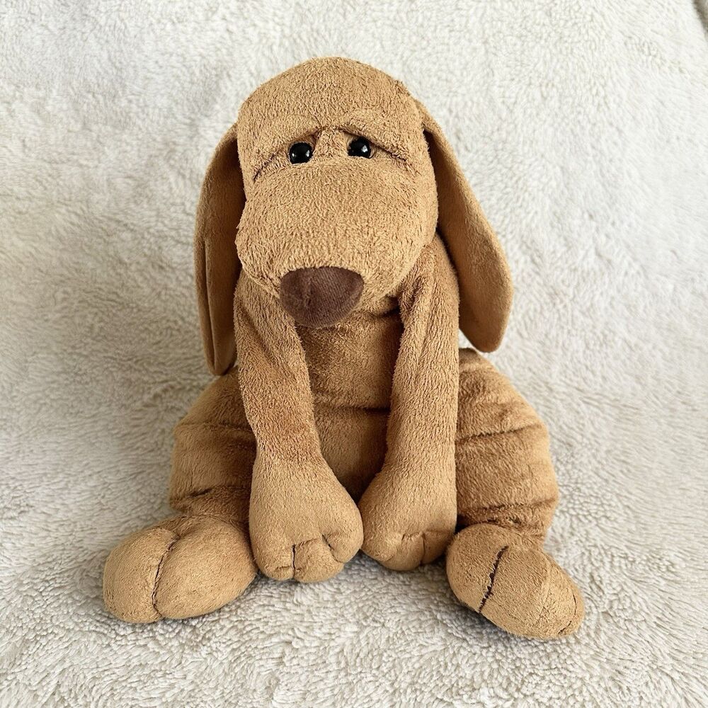 Manhattan Toy Clarence Brown Dog Floppy Bloodhound Medium Stuffed Animal 2001